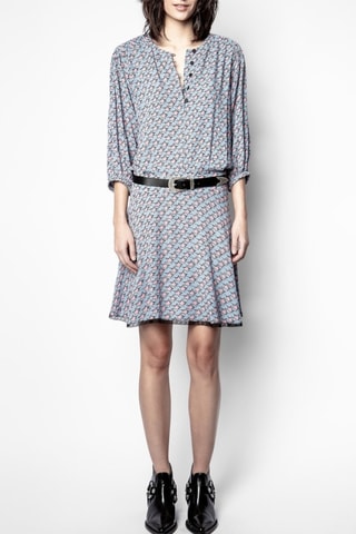 Robe en cachemire - Bleu