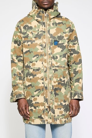 Parka réversible à capuche - Beige et kaki