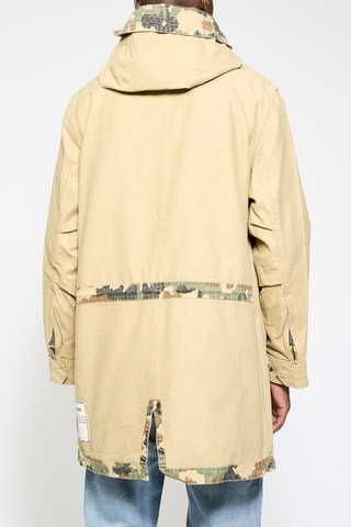 Parka réversible à capuche - Beige et kaki