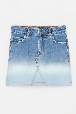 Jupe en jean dip and dye - Bleu clair