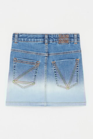 Jupe en jean dip and dye - Bleu clair