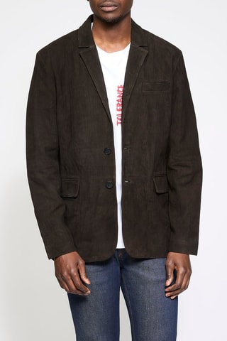 Blazer en cuir de chèvre - Marron