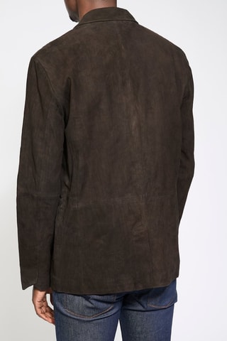 Blazer en cuir de chèvre - Marron