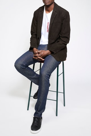 Blazer en cuir de chèvre - Marron