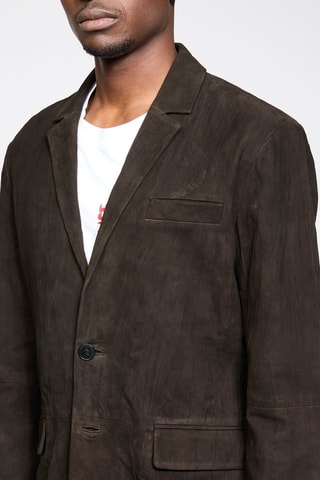 Blazer en cuir de chèvre - Marron