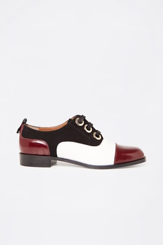 Richelieus en cuir  - Noir et blanc 