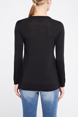 Pull en laine vierge Emporio Armani - Noir