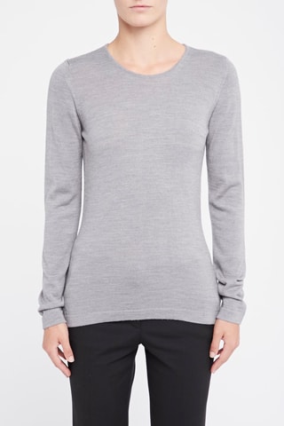 Pull en laine vierge Emporio Armani - Gris clair chiné