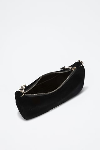 Sac porté épaule en velours - Noir - Emporio Armani