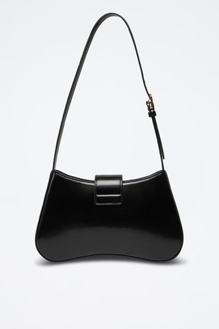 Sac porté épaule verni - Noir - Emporio Armani