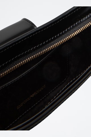 Sac porté épaule verni - Noir - Emporio Armani