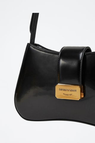 Sac porté épaule verni - Noir - Emporio Armani