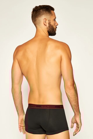 3 boxers - Noir, gris et rouge - Emporio Armani