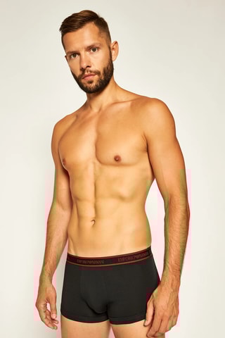 3 boxers - Noir, gris et rouge - Emporio Armani