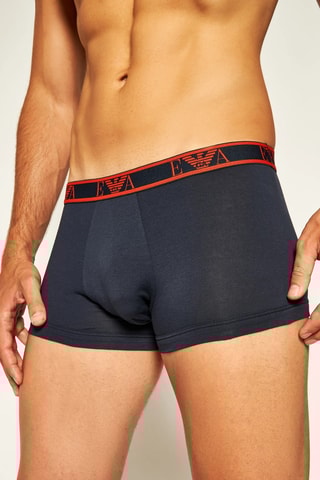 3 boxers - Bleu marine et orange - Emporio Armani