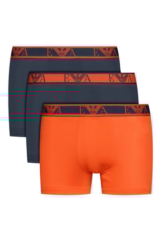 3 boxers - Bleu marine et orange - Emporio Armani