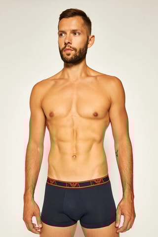 3 boxers - Bleu marine et orange - Emporio Armani
