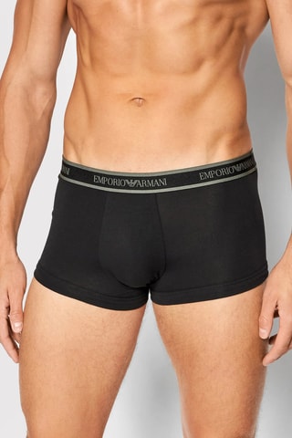 3 boxers - Noir et kaki - Emporio Armani