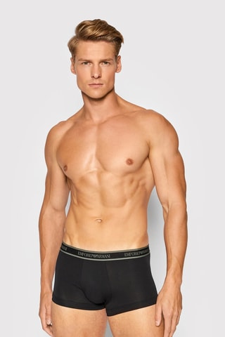3 boxers - Noir et kaki - Emporio Armani