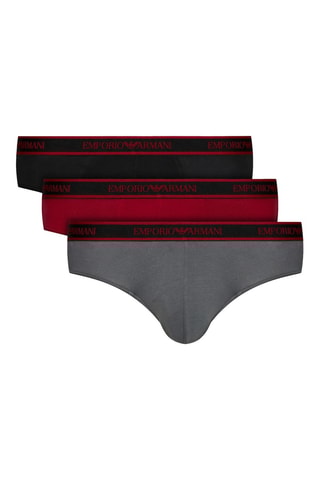 3 slips - Gris et rouge - Emporio Armani