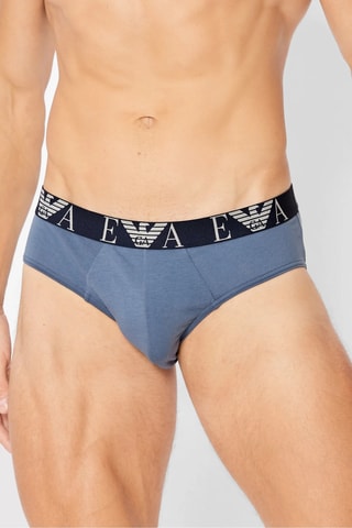 3 slips - Bleu et gris - Emporio Armani
