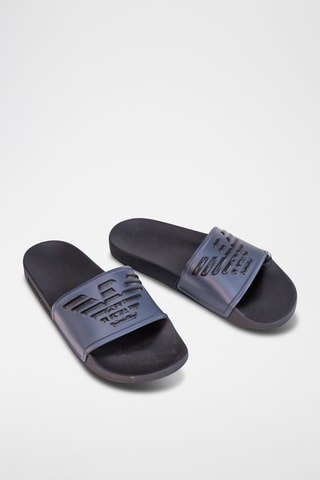 Mules - Noir et gris - Emporio Armani