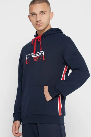 Sweat à capuche - Bleu marine - Emporio Armani