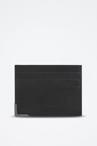 Porte-cartes en cuir - Noir - Emporio Armani