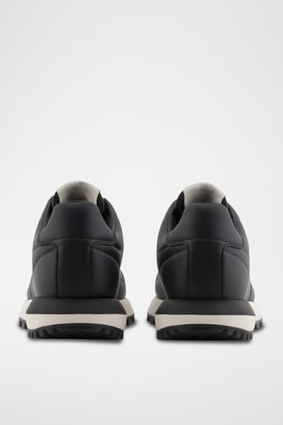 Baskets en cuir - Noir - Emporio Armani