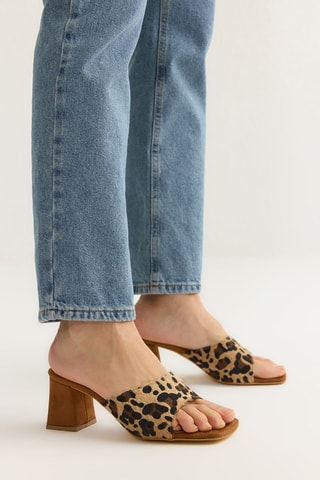 Mules à talons - Marron