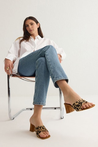 Mules à talons - Marron