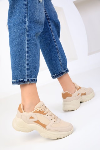 Baskets plateformes - Beige