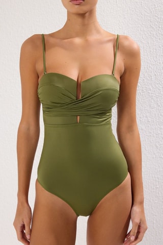 Maillot 1 pièce - Kaki