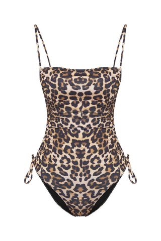 Maillot 1 pièce - Beige et noir