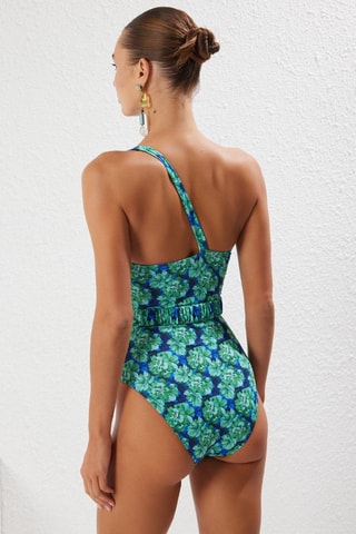 Maillot 1 pièce asymétrique - Vert