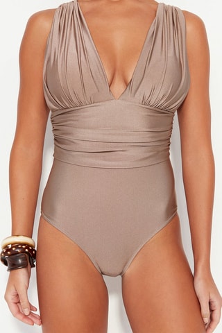 Maillot 1 pièce - Taupe