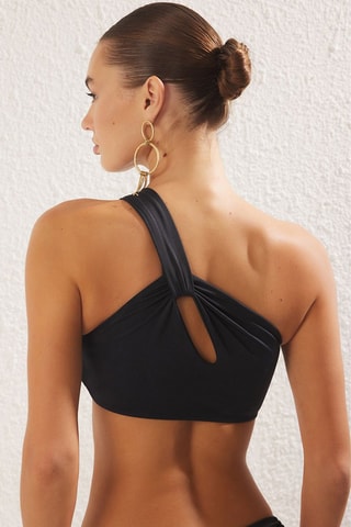 Haut de maillot asymétrique - Noir