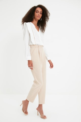 Pantalon cigarette - Beige