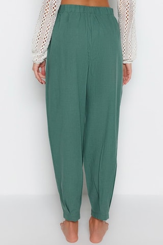 Pantalon taille haute - Kaki