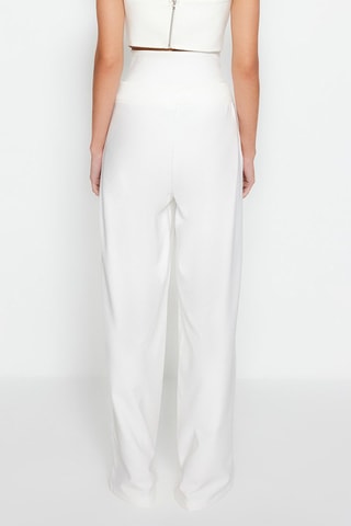 Pantalon taille haute - Ecru