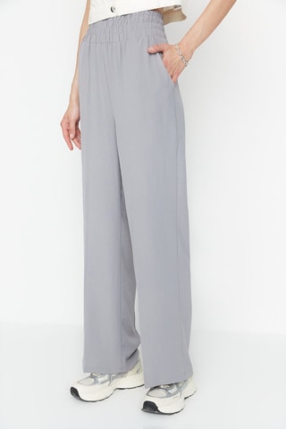 Pantalon wide legs - Gris