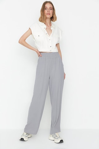 Pantalon wide legs - Gris