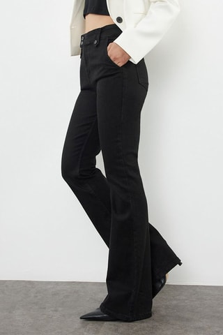Jean taille haute - Noir