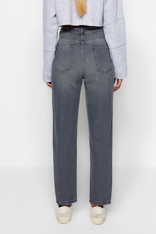 Jean mom - Gris