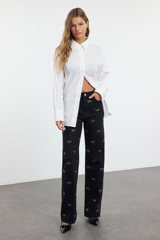 Jean taille haute - Noir