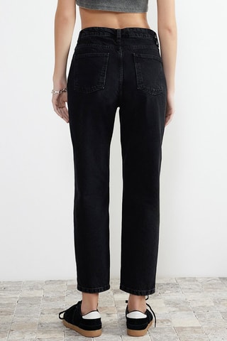 Jean mom taille haute - Noir