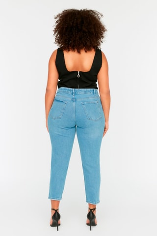 Jean slim 7/8 taille haute - Bleu clair