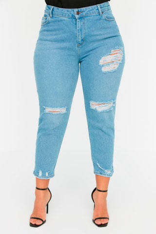 Jean slim 7/8 taille haute - Bleu clair