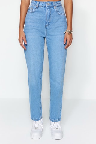Jean mom taille haute - Bleu clair