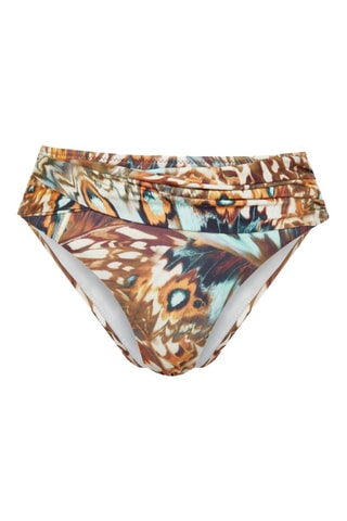 Bas de maillot taille haute - Marron